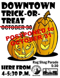 Downtown Trick-or-Treat POSTPONED to 10/31